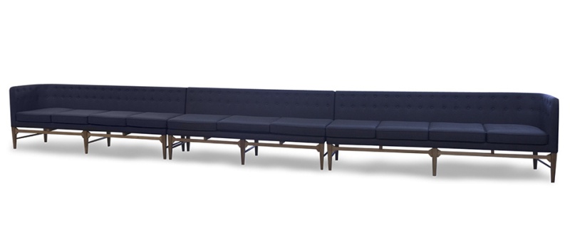 Диван Swirl темно-синий